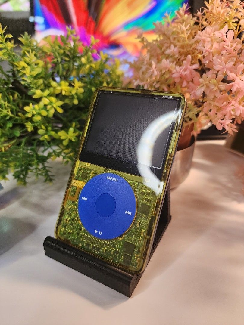 Custom Modded iPod Classic 5th Gen, Yellow/Blue, 256GB, 2000mAh Battery