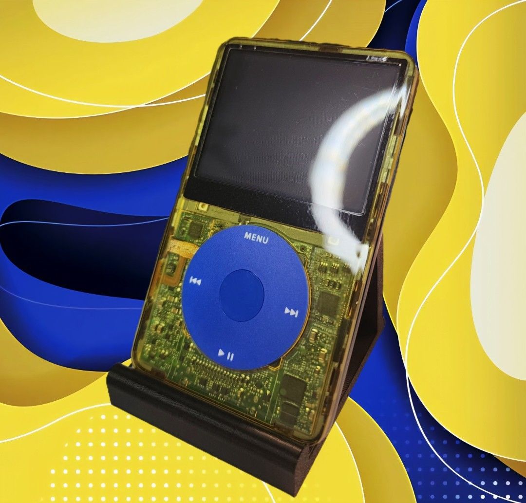 Custom Modded iPod Classic 5th Gen, Yellow/Blue, 256GB, 2000mAh Battery