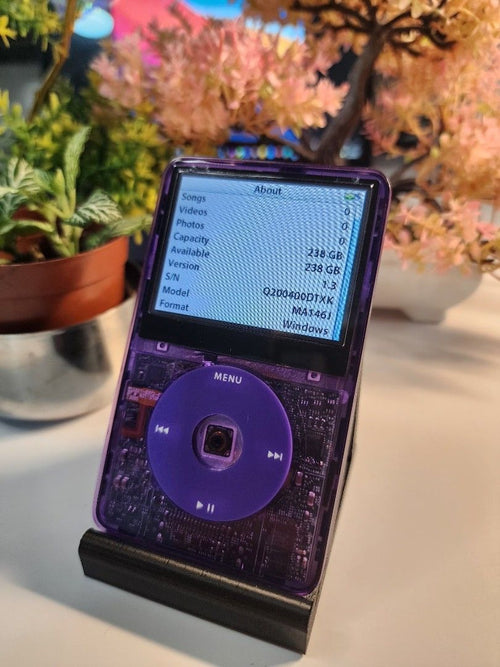 Custom Modded iPod Classic 5th Gen, Purple, 256GB, 2000mAh Battery